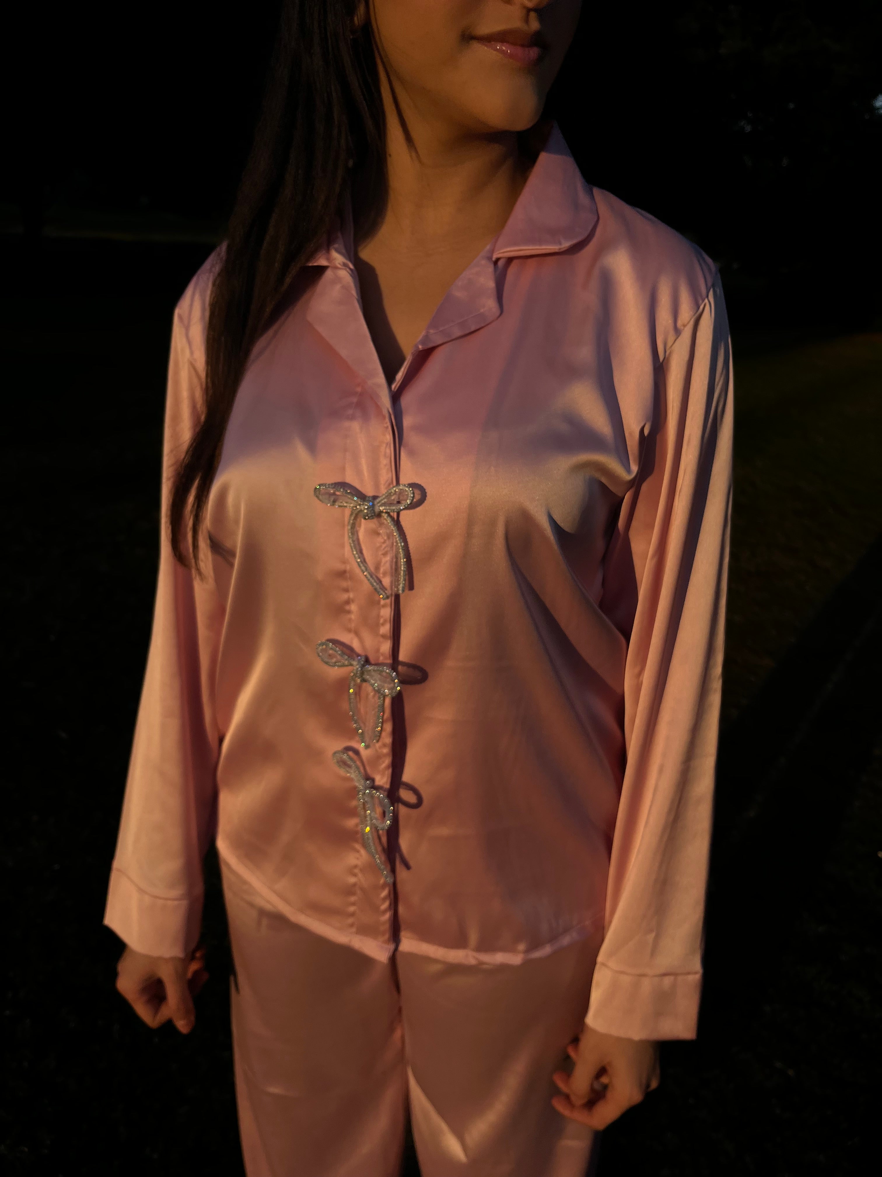 Pink glamy bows  jammies